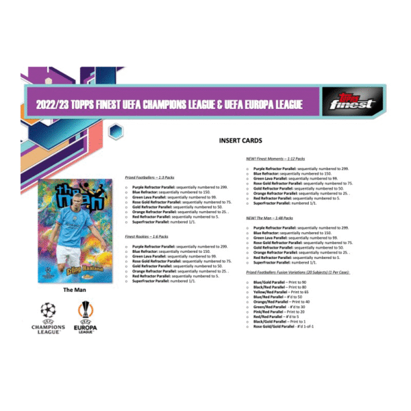 2022/23 Topps Finest UEFA Soccer Hobby 8 Box Case - Image 4