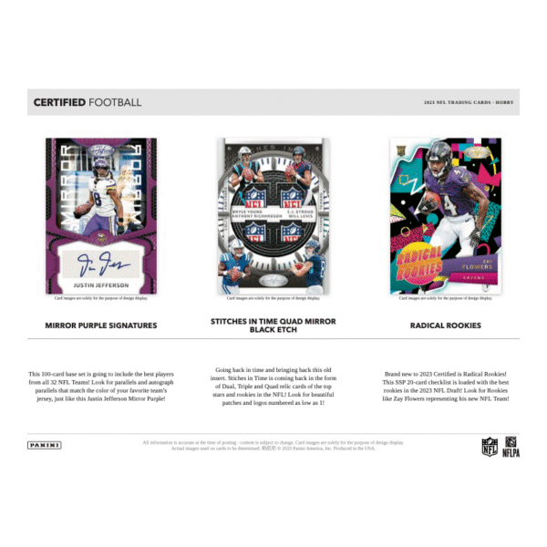 2023 Panini Certified Football Hobby Box - Image 3