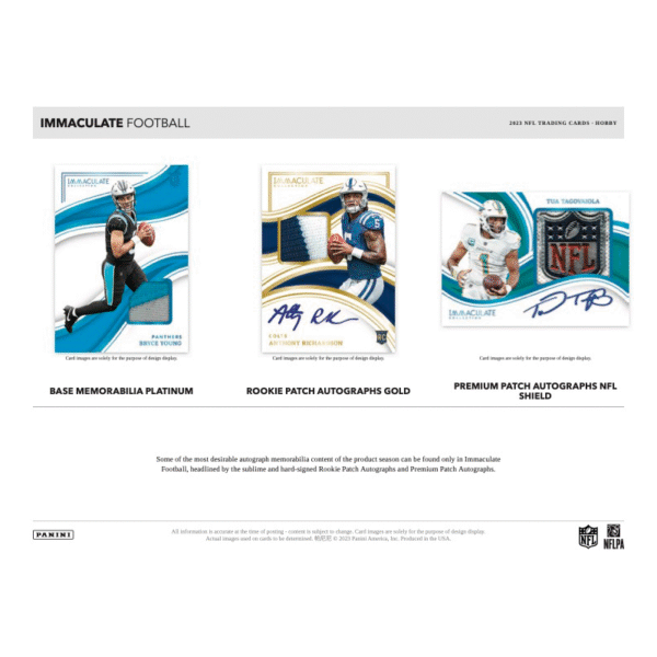2023 Panini Immaculate Football Hobby Box - Image 3