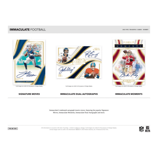 2023 Panini Immaculate Football Hobby Box - Image 4
