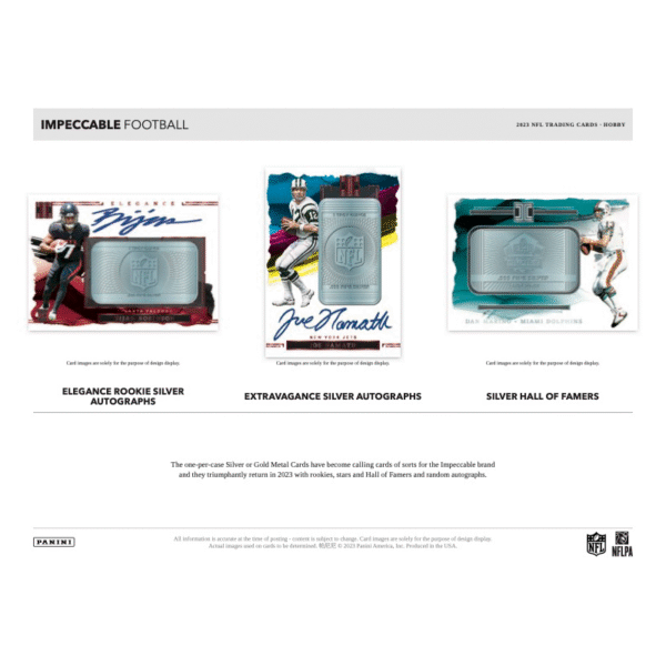 2023 Panini Impeccable Football Hobby Box - Image 4