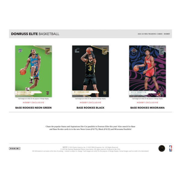 2023/24 Panini Donruss Elite Basketball Hobby Box - Image 3