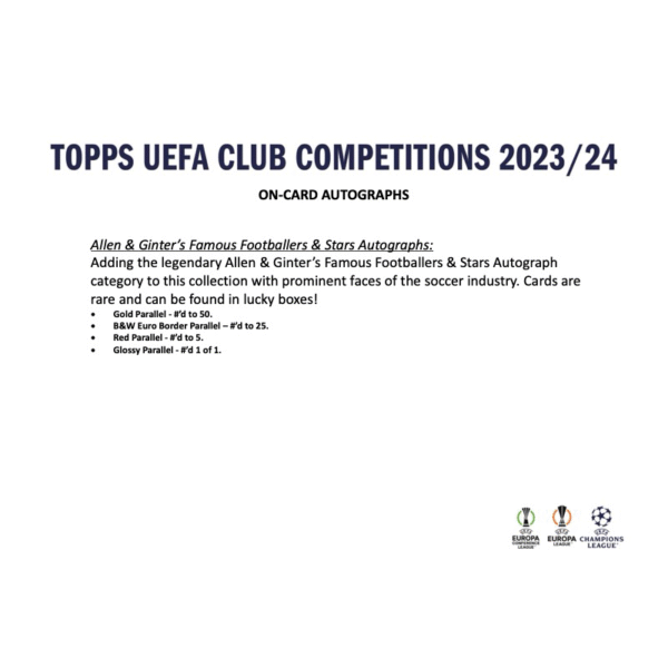 2023/24 Topps UEFA Competitions Club Soccer Hobby 12 Box Case - Image 8