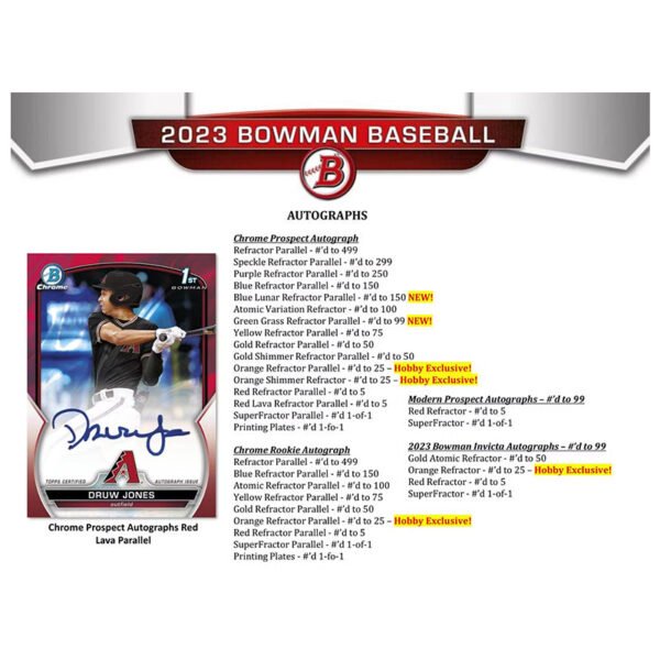 2023 Bowman Baseball Hobby Box - Image 6