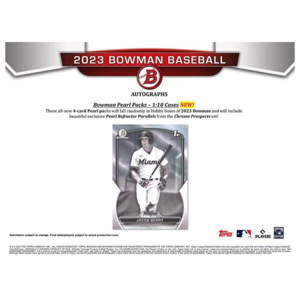 2023 Bowman Baseball Hobby Box - Image 9