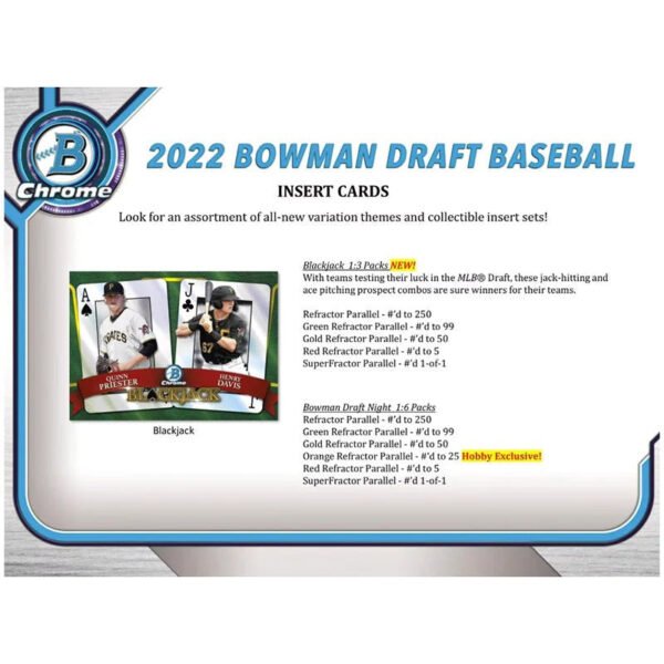 2022 Bowman Draft Baseball Jumbo Hobby Box - Image 3