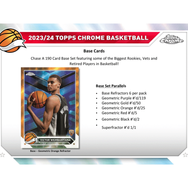 2023/24 Topps Chrome Basketball Breaker's Delight Box - Image 3